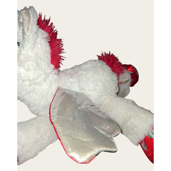 White & Red Unicorn Plush Toy By Love & Magic - Picture 3 of 9